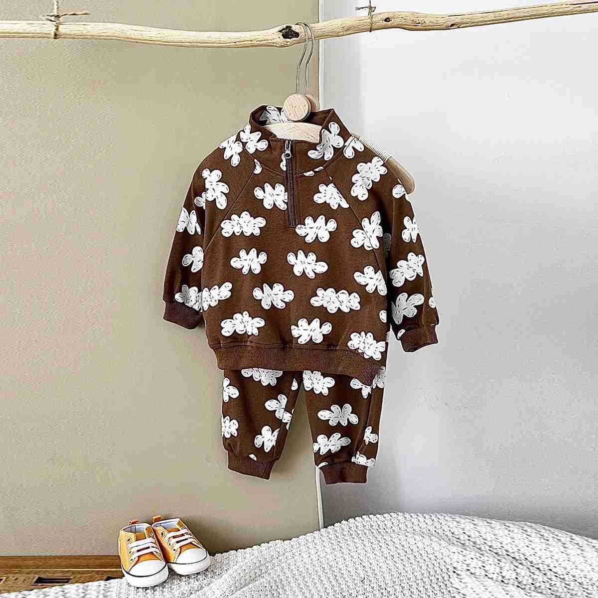 2024 Autumn Baby Boy Clothes Sets Girl Infant Sweatshirts Long Sleeve Pullover+Sweatpants Suit Kids Outfit 2Pcs Children ClothesXJ241205