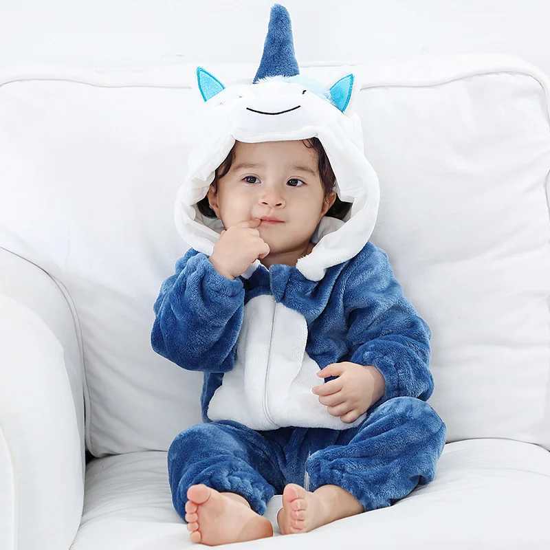 Pajamas Romper Baby Boy Girls Pajama Toddlers Winter Outfit Halloween Animal Suit Onesie Festival Party Bebe Clothes Kigurumis H241205