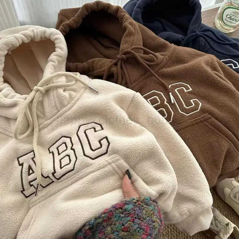 Autumn Winter Kid Tracksuit Boy Baby Fleece Thick Hoodies Set Girl Children Plus Velvet Warm Tops+Pants 2psc Kid Sweatshirt SuitXJ241205