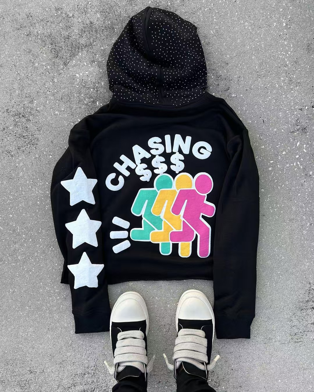 Autumn ins new hooded sweater short coat men and women double hats autumn and winter lovers cottonsu7