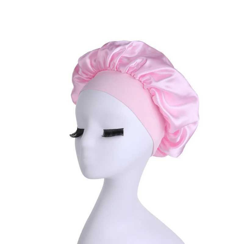 1pcNewly Satin Night Hair C Womens Solid Sleeping Hat Sleep Care Bonnet Nightc For Women Unisex CXJ241205