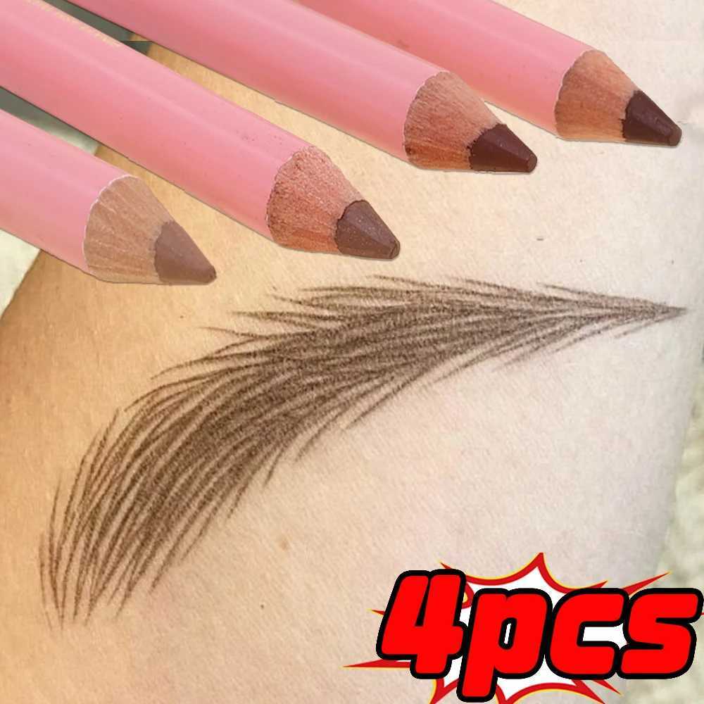 4 sweatproof waterproof and durable 4 color brown black eyeliner pen professional female eyeliner makeup W241205