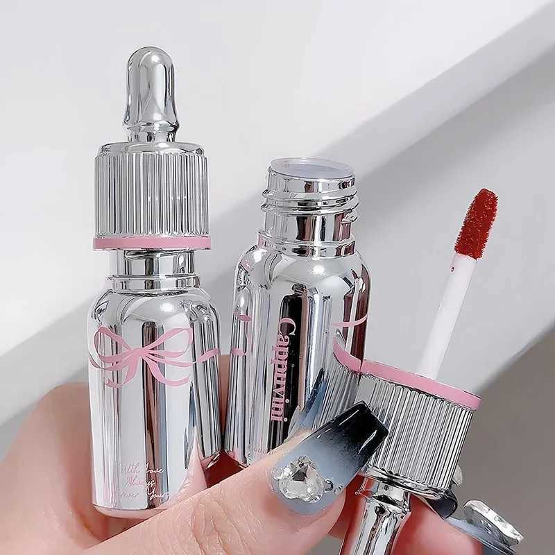 Small Baby Bottle Lipgloss Matte Velvet Lip Gloss Chocolate Color Lipstick Long Lasting Waterproof Lip Makeup Korean CosmeticsXJ241205
