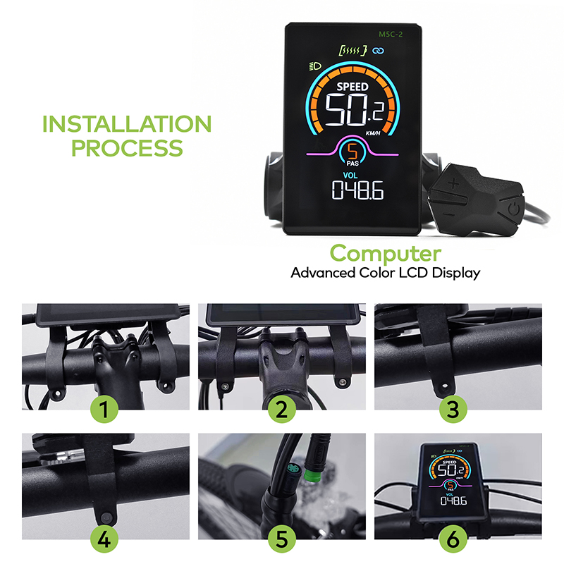 Cycling Essential: iGpssport M5C-2 Bike GPS Cycling Computer E-bike E-scooter Display (5 Pin)