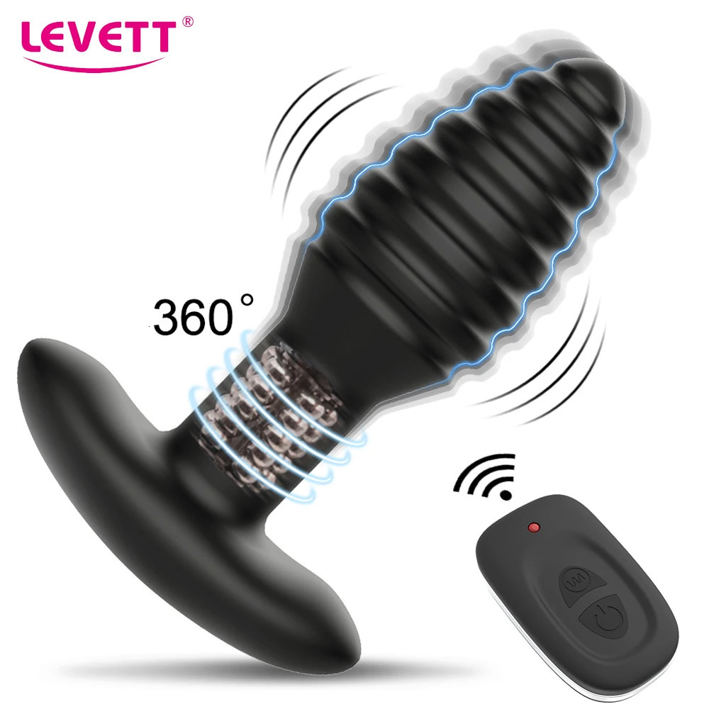 360 Degree Prostate Massager Rotating Anal Vibrator Remote Control Butt Plug Vibrators Sex Toys For Men Gay Prostate Stimulator 241205