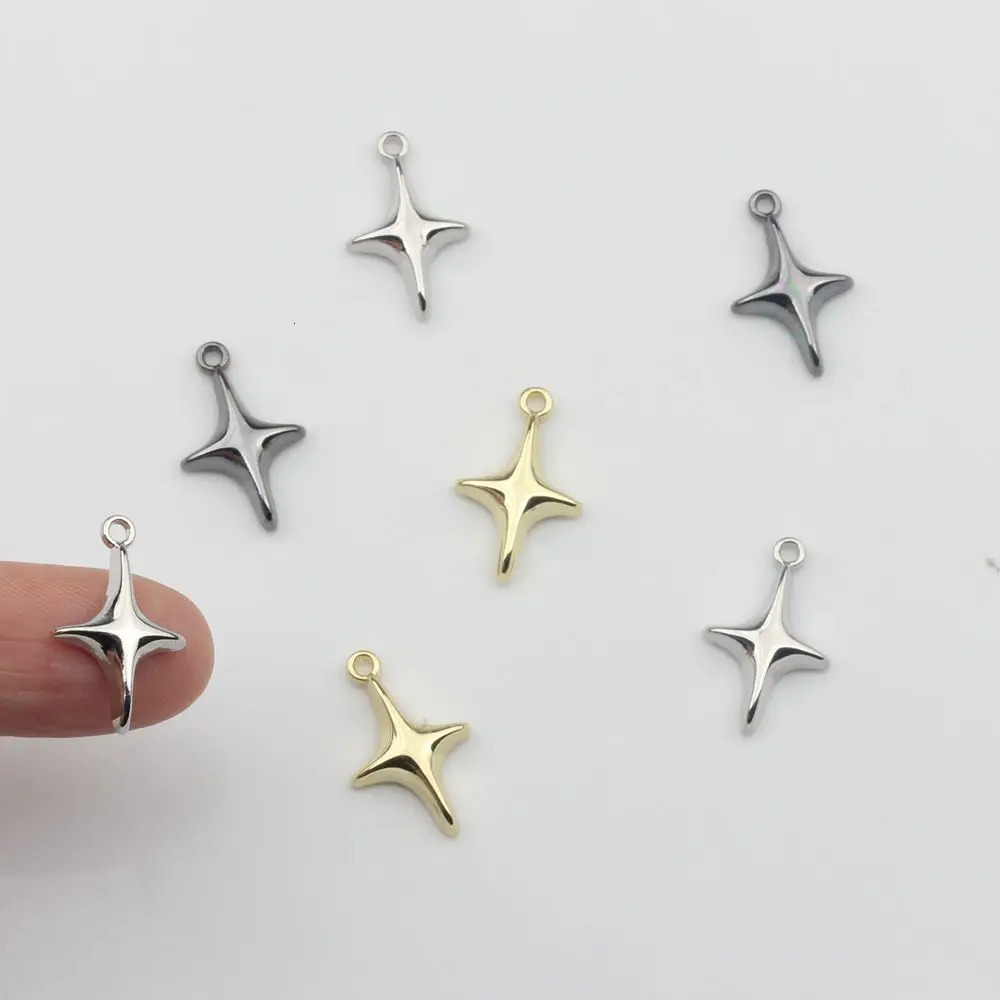 Zinc Alloy Mini Simple Star Charms Pendant 10pcslot For DIY Jewelry Making Finding Accessories 241122