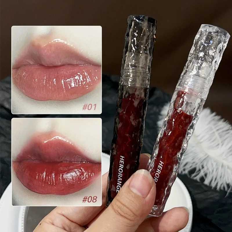 Water Light Nude Brown Lipgloss Lasting Waterproof Mirror Glass Tea Red Lipstick Not Easy To Fade Lip Glaze Lips Makeup CosmeticXJ241205