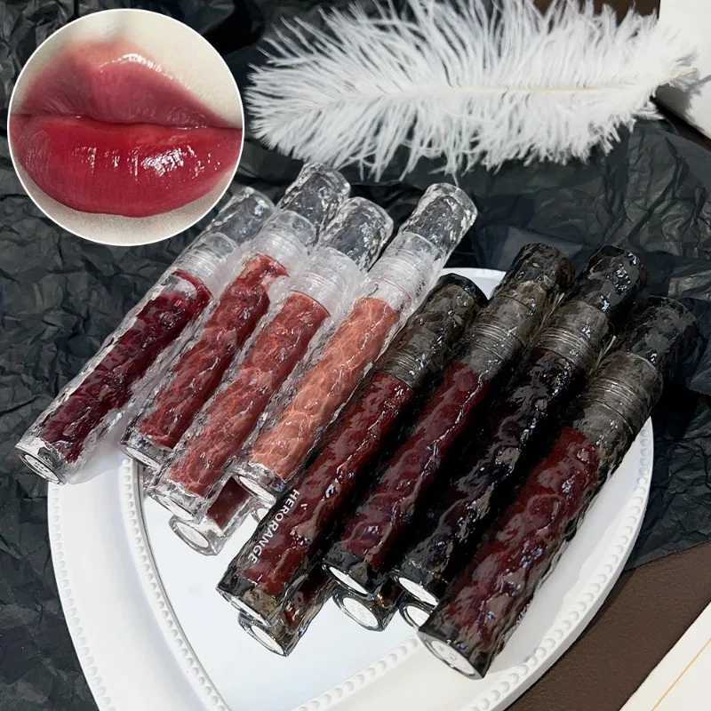 Water Light Nude Brown Lipgloss Lasting Waterproof Mirror Glass Tea Red Lipstick Not Easy To Fade Lip Glaze Lips Makeup CosmeticXJ241205