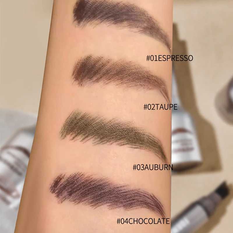 Wild eyebrow pencil waterproof with square corner brush quick filling for spare eyebrows and hair natural dye eye cream W241205