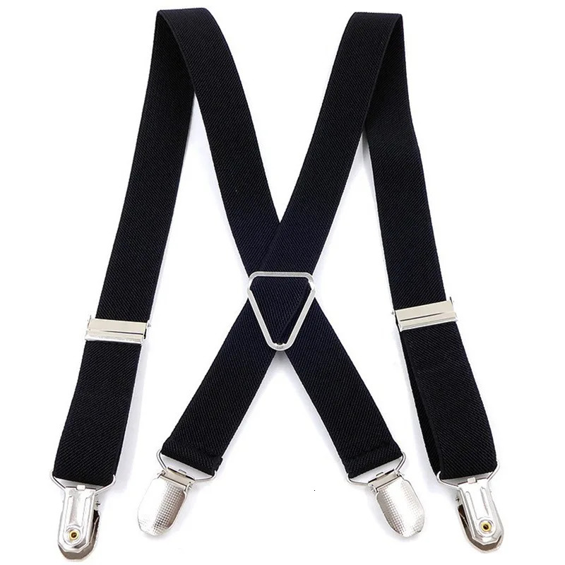 4 Clips 25CM Wide Men Suspender Elastic Adjustable Adult Braces Kids Children Boys Girls Wedding Accessories 241122