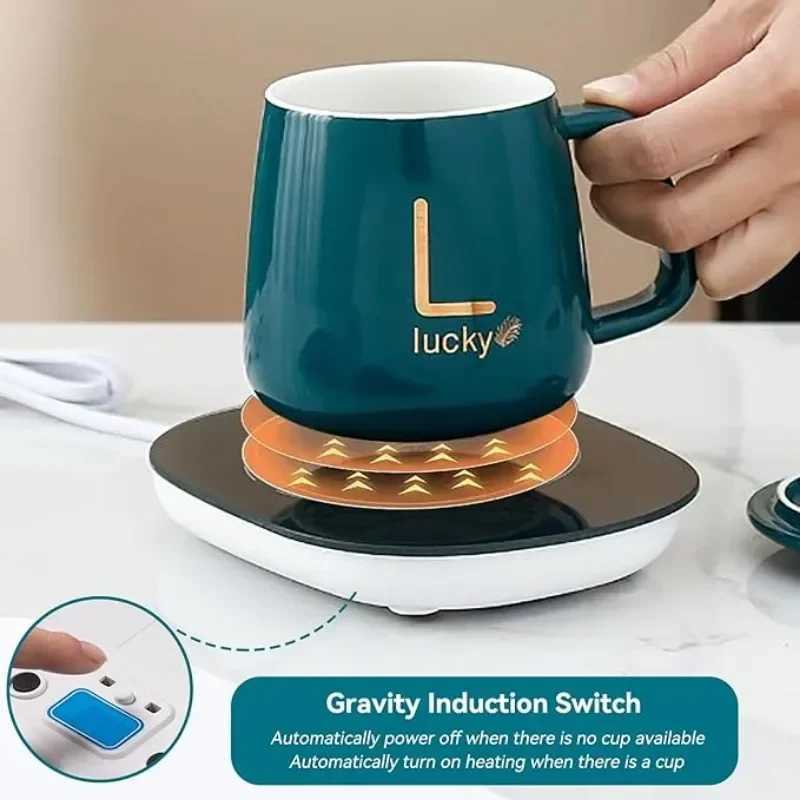 Constant Temperature Cup Creative Heating Coffee Mug Warmer Smart Vacuum Cup 55 Explosion Proof Heater Gift Set for Home OfficeXJ241205
