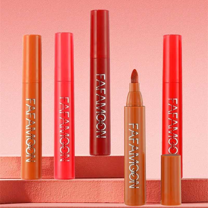 Lipstick Lips Dye Marker Pen Long-lasting Hydrating Waterproof Matte Lip Gloss Lipliner Contour Non-stick Cup Lipsticks CosmeticXJ241205