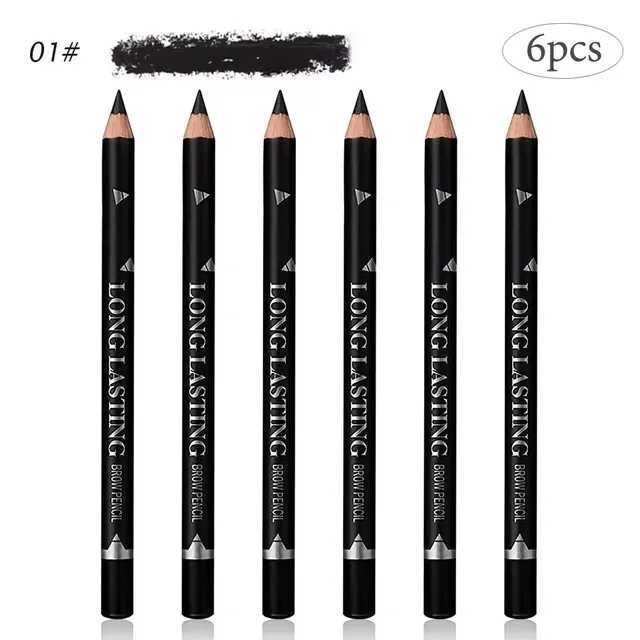 6/2Pcs eye shadow pencil waterproof professional female eye shadow makeup pen easy color natural black brown cosmetics beauty eye shadow tool W241205