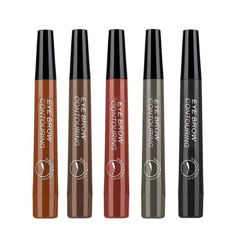 Misilan Eyebrow Pencil 4 Tips Liquid Eyebrow Tattoo Brush Makeup Waterproof Eyebrow Makeup W241205