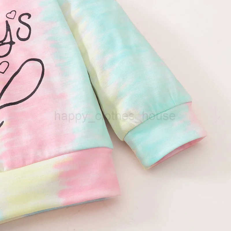0-24Months Newborn Baby Girl Clothing Set Tie-dye Long Sleeve Hoodie Top Pants Spring Fashion 2PCS Outfit Toddler Girl ClothesXJ241205