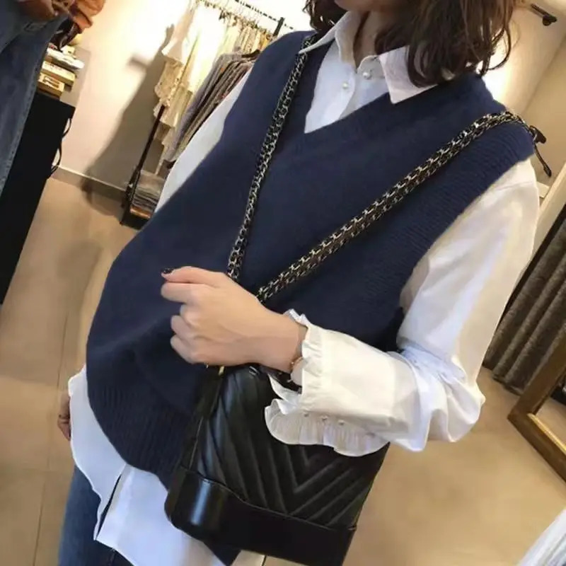 autumn and winter cashmere sweater womens pullover vest womens sleeveless loose cashmere sweater womens sweater jacket 241205