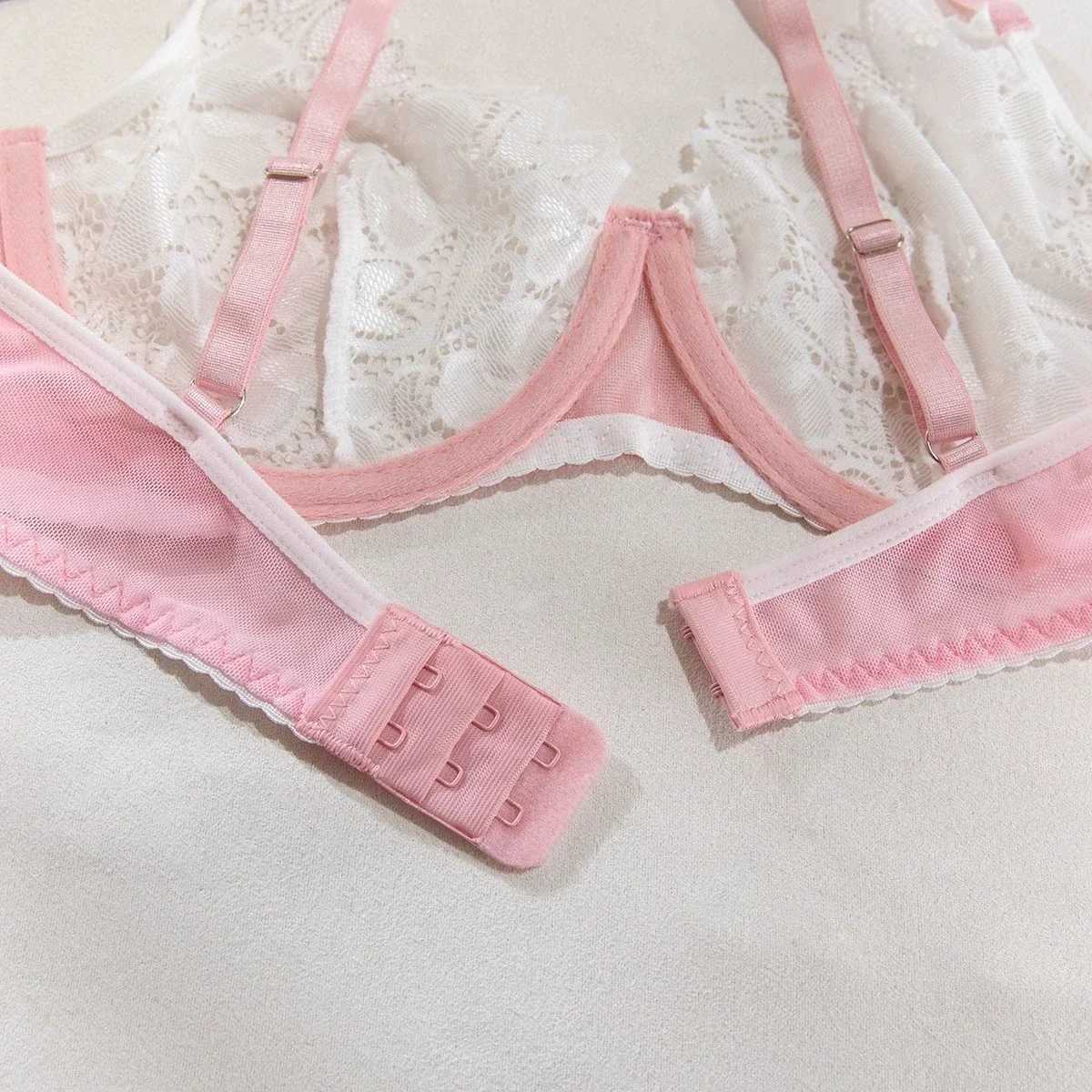 Erotic Sexy Lace Bra And Panty Set Underwear Transparent Bra Exotic Sets Sexy Thong Woman Porn Fancy Sensual Luxury LingerieXJ241205