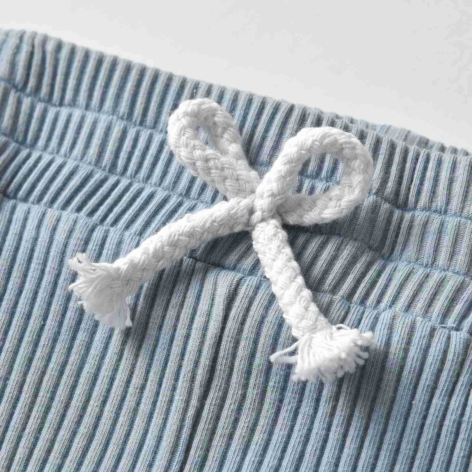 Toddler Infant Baby Boys Girls Casual Clothes Set Knitted Long Sleeve V-Neck Romper Top and Pants Spring Autumn Newborn OutfitXJ241205