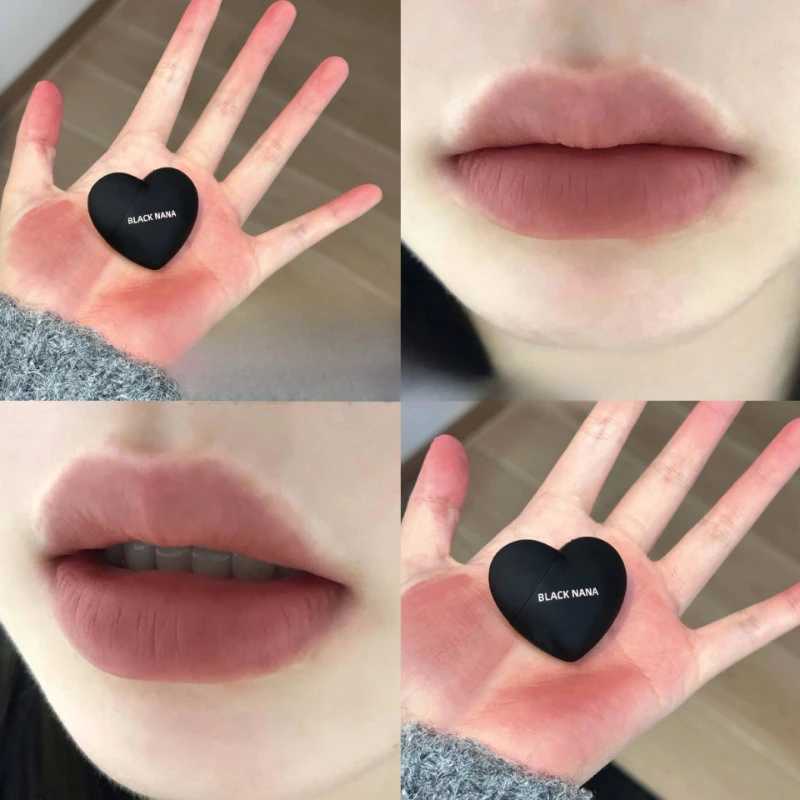 Velvet Matte Lipstick Lip Mud Black Silver Heart Lip Gloss Lips Palette Nude Waterproof Lasting Lips Tint Mini Cosmetics MakeupXJ241205