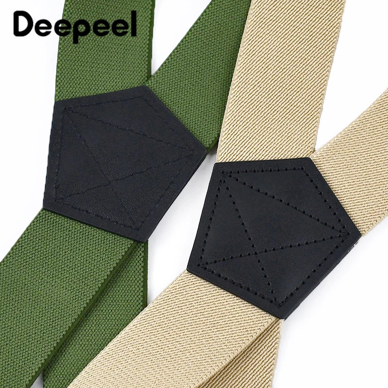 Deepeel 38125cm Fashion Men Suspenders Adult 2 Clips Side Plastic Braces Strap for Belt Shirt Pants Suspender Male Jockstrap 241122