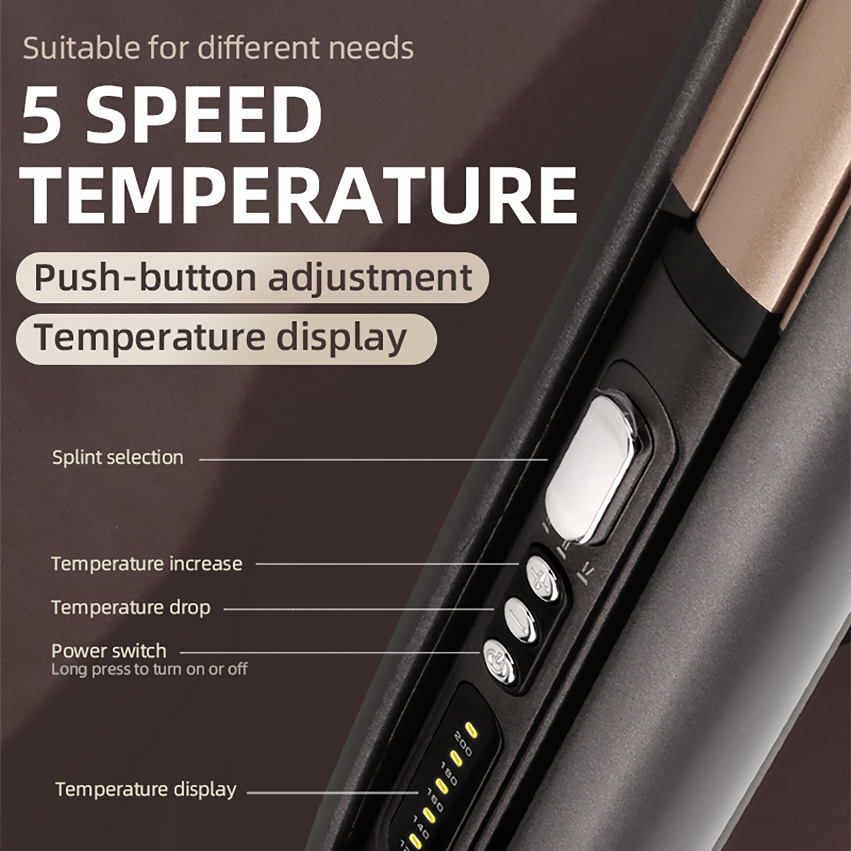 Professional 2 In 1 Straightener Ceramic Ionic Fast Heat-Up Hair Flat Negative Ion Iron Styg Tools Km-2826