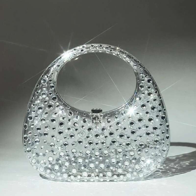 Fashionable women's handbags and wallets, transparent acrylic party, dance party, evening bag, casual transparent handbag