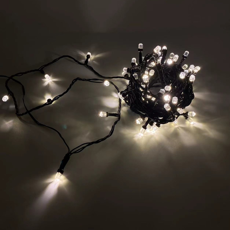 V8 hexagonal bubble figure led string lights black wire string lights with blinking bulbs coloured lights flashing lights waterproof string lights