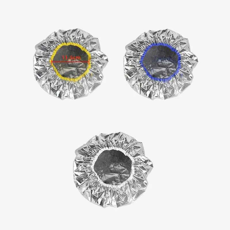 Profional One-off Shower C Heat Insulation Aluminum Foil Hat Elastic Portable Bathing C For Women Hair Salon BathroomXJ241205