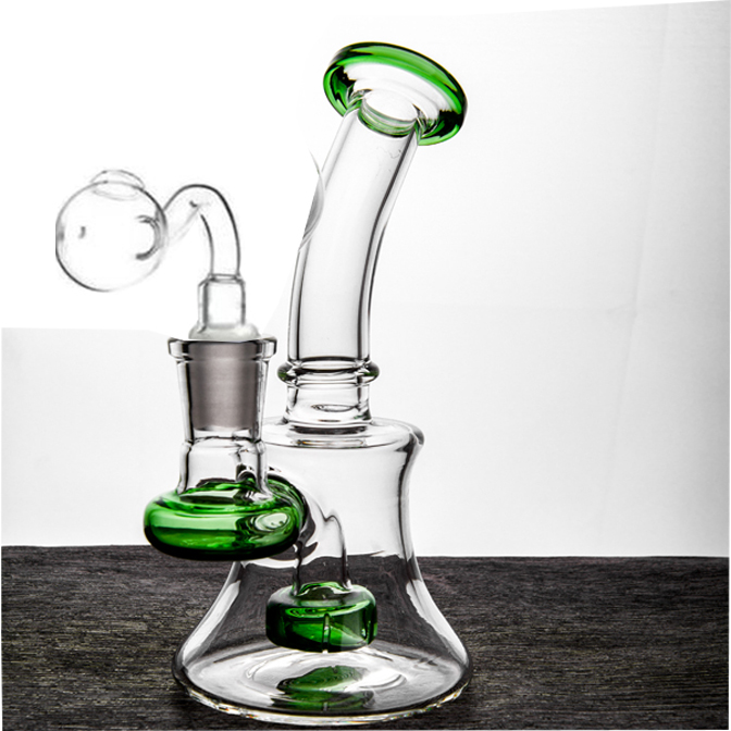 Glass Oil Rigs Hookahs Thick Glass Water Bongs Unique Bong Smoking Water pipes Dab With 14mm Bowl Beaker