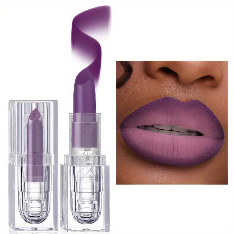 Matte Purple Lip Gloss Moisturizing Matte Glamor Non-stick Cup High Pigmented Lipsticks For Cosplay Party Makeup CosmeticsXJ241205