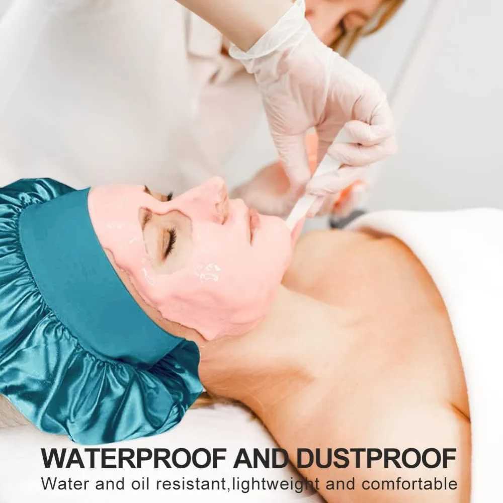 Soft Long Hair Care Bonnet Imitation Silk Solid Satin Shower Cs Large Elastic Edge Wr Night Sleep Hat for WomenXJ241205