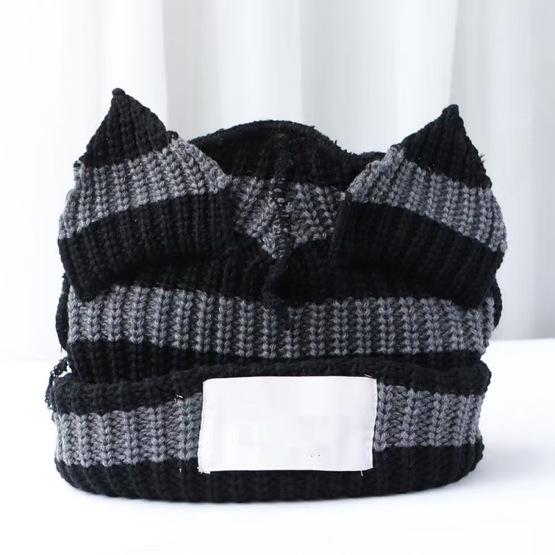 mens designer hat beanie designer beanie bobble hat High Quality Smile Face Hat Bonnet Autumn Winter Warm Men Women Skull Knitted Wool Cap Smig Beanie