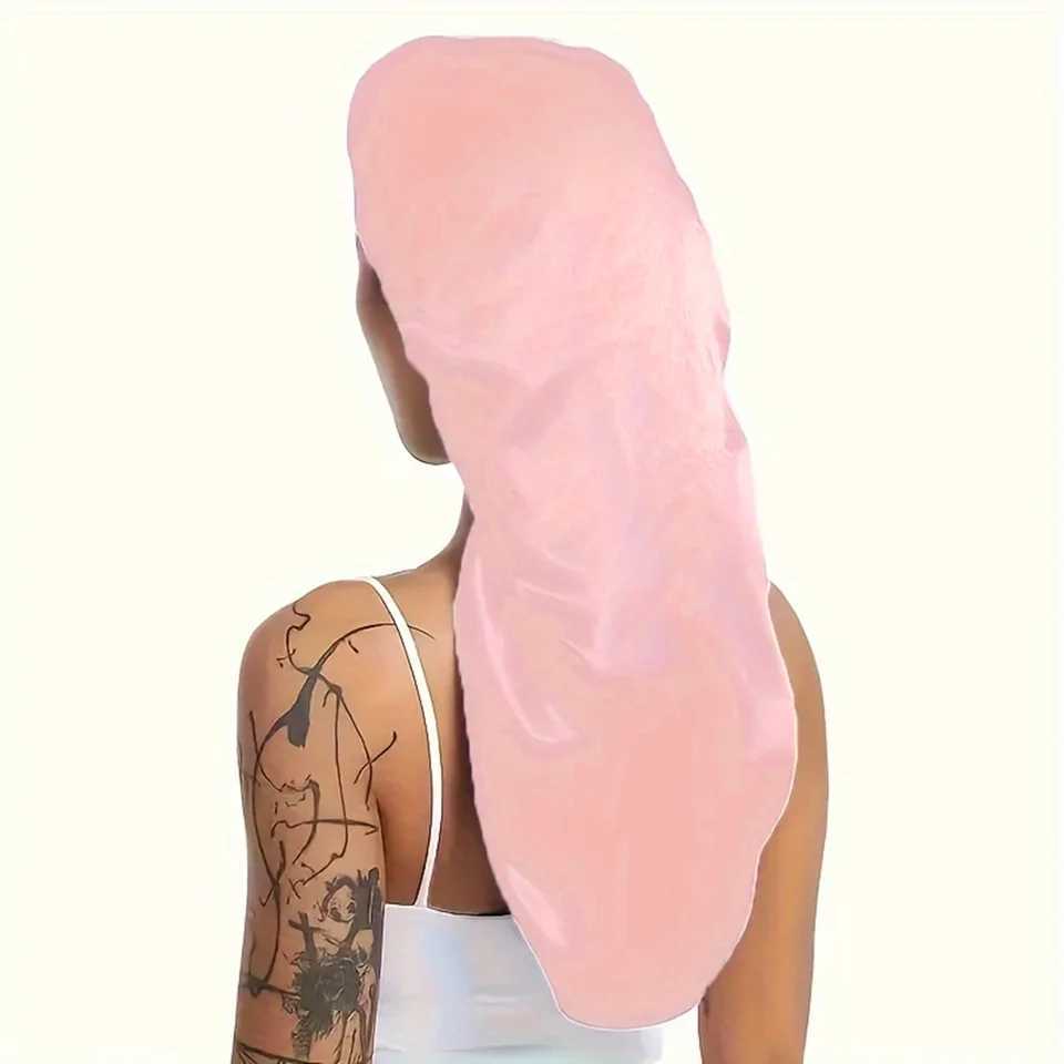 Silky Long Bonnet For Sleeping Solid Color Night C For Women Hair Care Tools For Sleeping In OvernightXJ241205