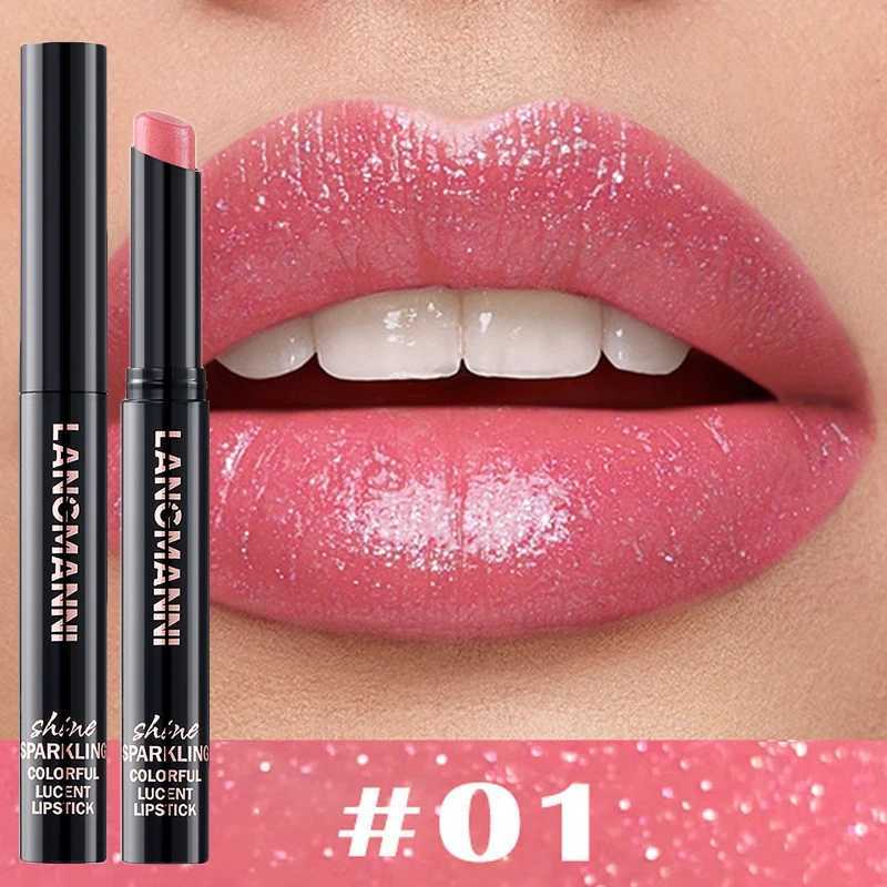 10 Color Glitter Pearlescent Lipstick Waterproof Lasting Diamond Lipstick Shiny Lip Gloss Non-stick Cup Red Sexy Lip Tint MakeupXJ241205