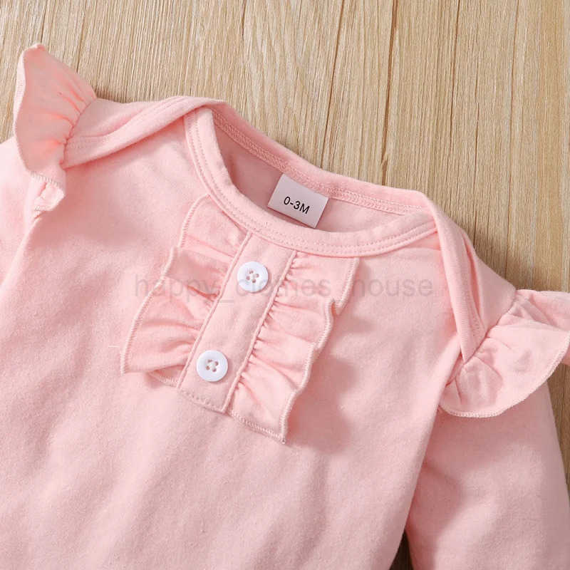 3PCS Baby Girl Dress Set Long Sleeves Bodysuit+Rose Floral Suspender Skirt+Headband Fashion Outfits for Toddlers 0-18 MonthsXJ241205