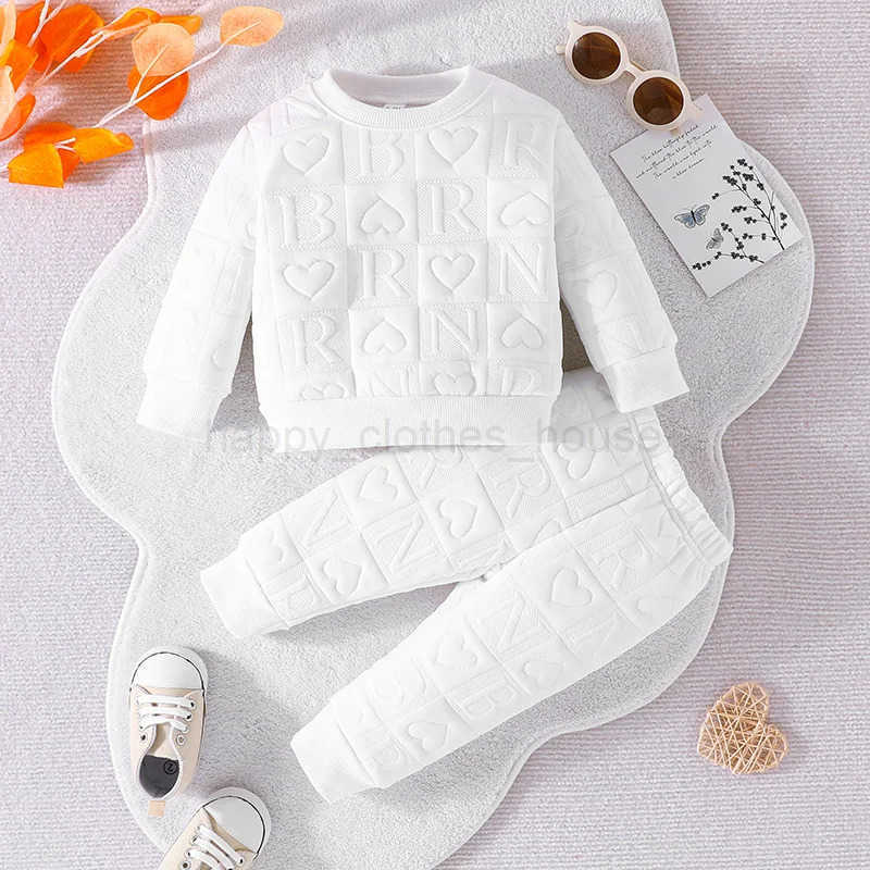 Clothing Set For Kid Girl 3-24 Months Valentines Day Long Sleeve tshirt Long Pants Outfit Toddler Infant For Newborn Baby GirlXJ241205