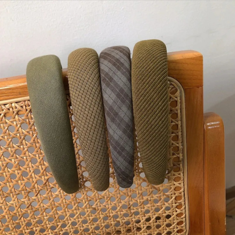 Female green hair girl hair accessories plain weave headband headband 241205