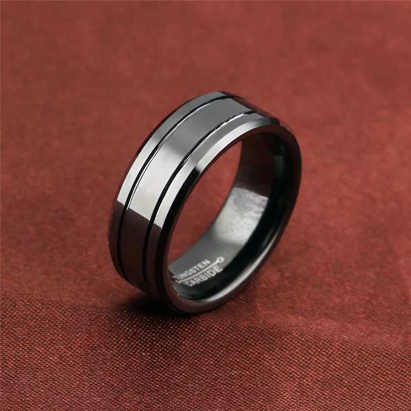 Fashion black stainless steel ring mens punk retro mens ring jewelry fashion mens large ring wholesale W241205
