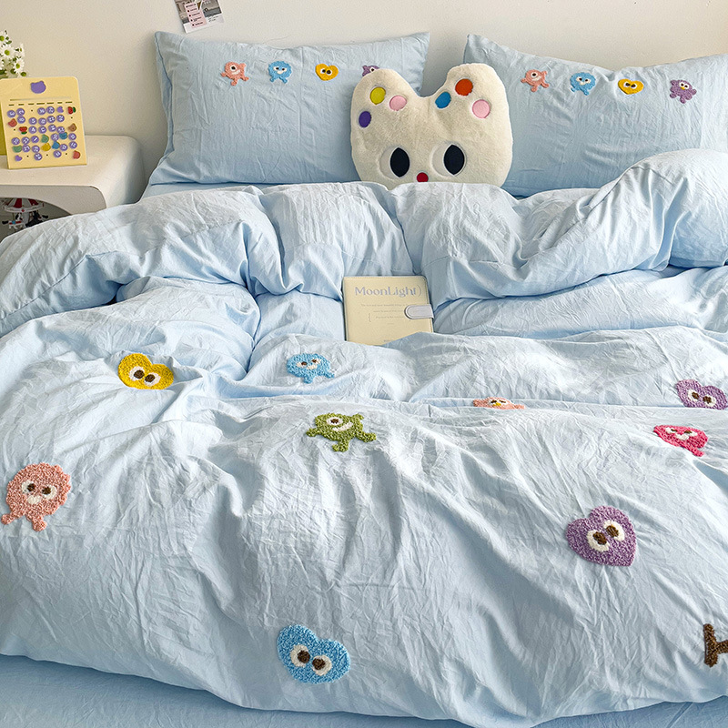 Pure Cotton New Four-season Thin Cute Simple Duvet cover