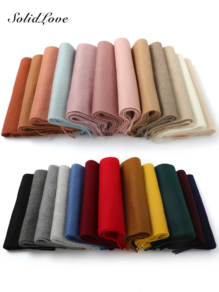 100% cashmere scarf womens cashmere unisex mens solid color warm autumn thick true soft long cashmere scarf 241205