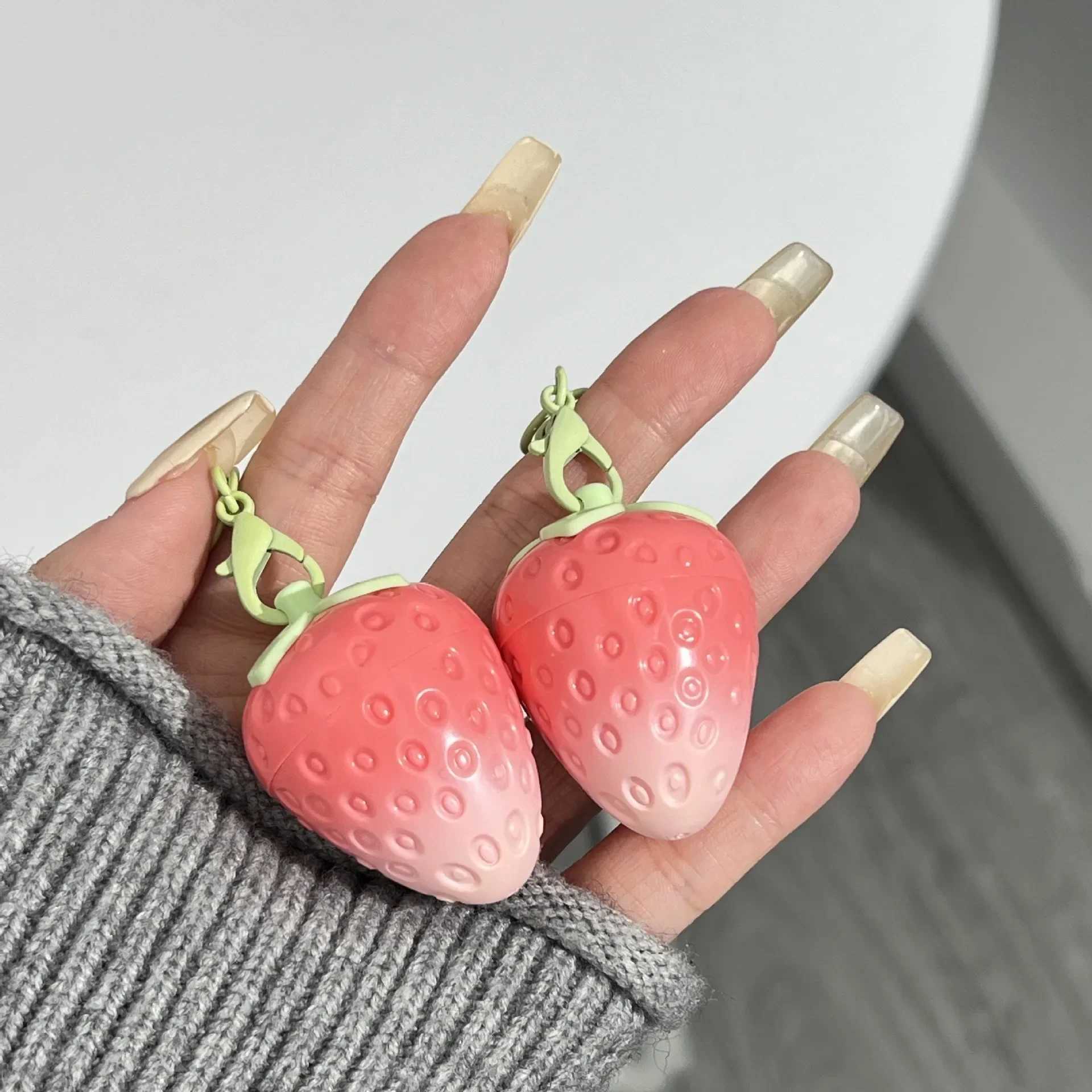 Mini Strawberry Warm Change Lip Balm Moisturizing Anti-dry Easy To Carry Anti-cracking Lipstick Colored Lip Tint Makeup GlossXJ241205