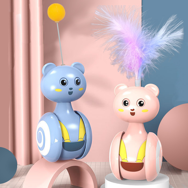 Funny Cat Tumbler Toy - Interactive Gravity Stick for Cats & Kittens