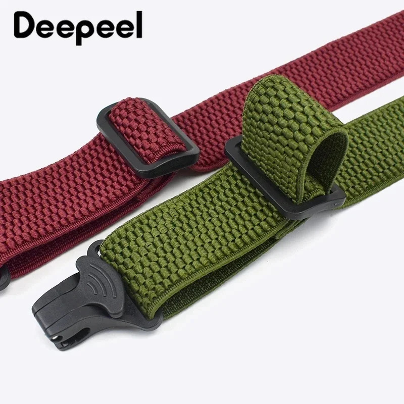 Deepeel 35X120cm Mens Adult 4 Clip Casual Trousers Fashion Xshaped Stripes Plastic Clamp Elastic Suspenders Sewing Accessory 241122