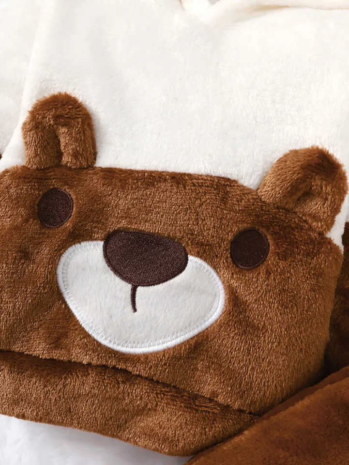 Winter newborn infant baby girls sweater baby set Long-sleeved hooded soft fashion cute baby clothingXJ241205