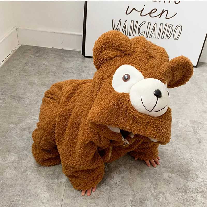 Pajamas Baby Clothes Newborn Romper Oneise Cartoon Bear Infant Baby Carnival Infant Soft Baby Boy Winter Costume Rompers 0-3Years H241205