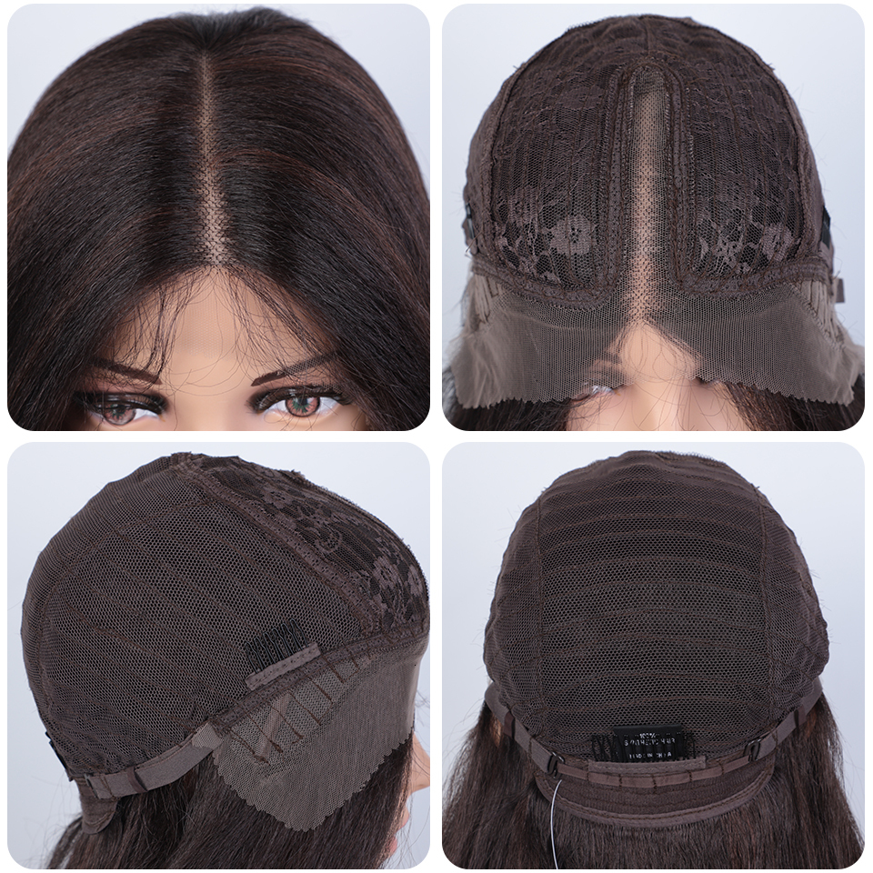 Noble Synthetic For Women 36 Inch Kinky Straight Ombre Wigs Cosplay Lace Front Wig