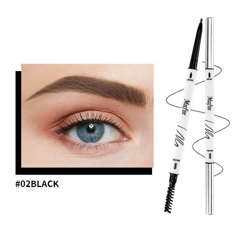 Double ended thin tube eyebrow pencil high pigment waterproof and not easy to fade suitable for beginners eye cosmetics W241205