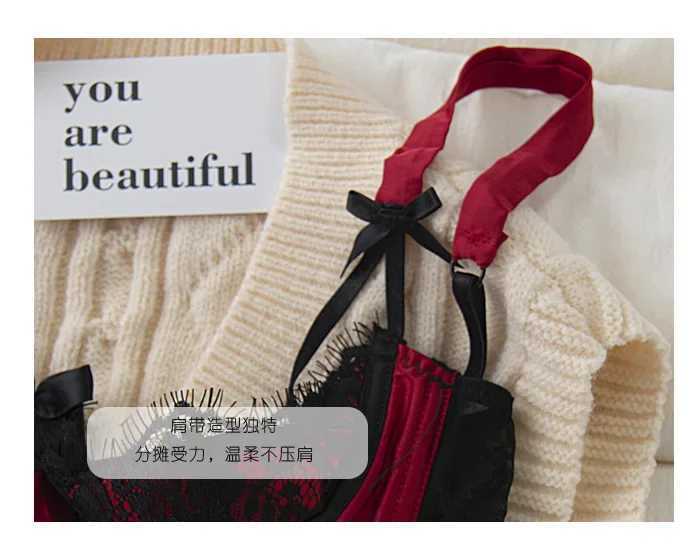 Palace style sexy bodysuit black color collision patchwork underwear one-piece lace edge lingerie setXJ241205