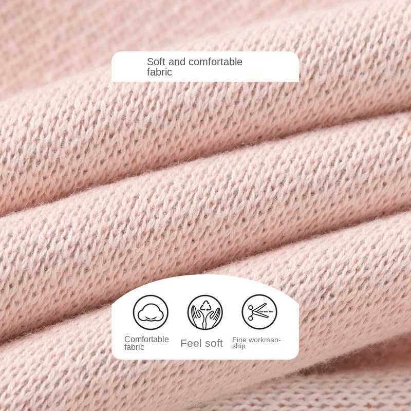 Autumn Sweet Beau Childrens Girl Top Candy Contrast Knitted Pure Cotton Girls Sweater A-level Soft Baby Girls Knitted W241205