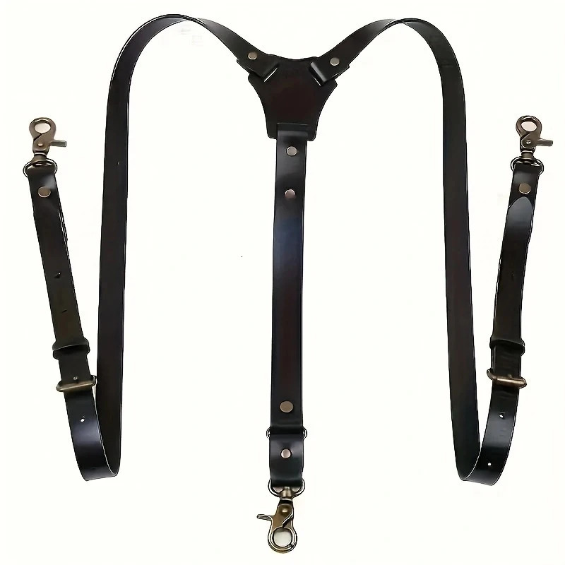 Retro PU Mens Suspenders Maintains A Fashionable And Elegant Look Perfect For Daily Wear An Ideal Choice Gift Giving 241122